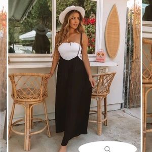 Madison woven tie overalls- small